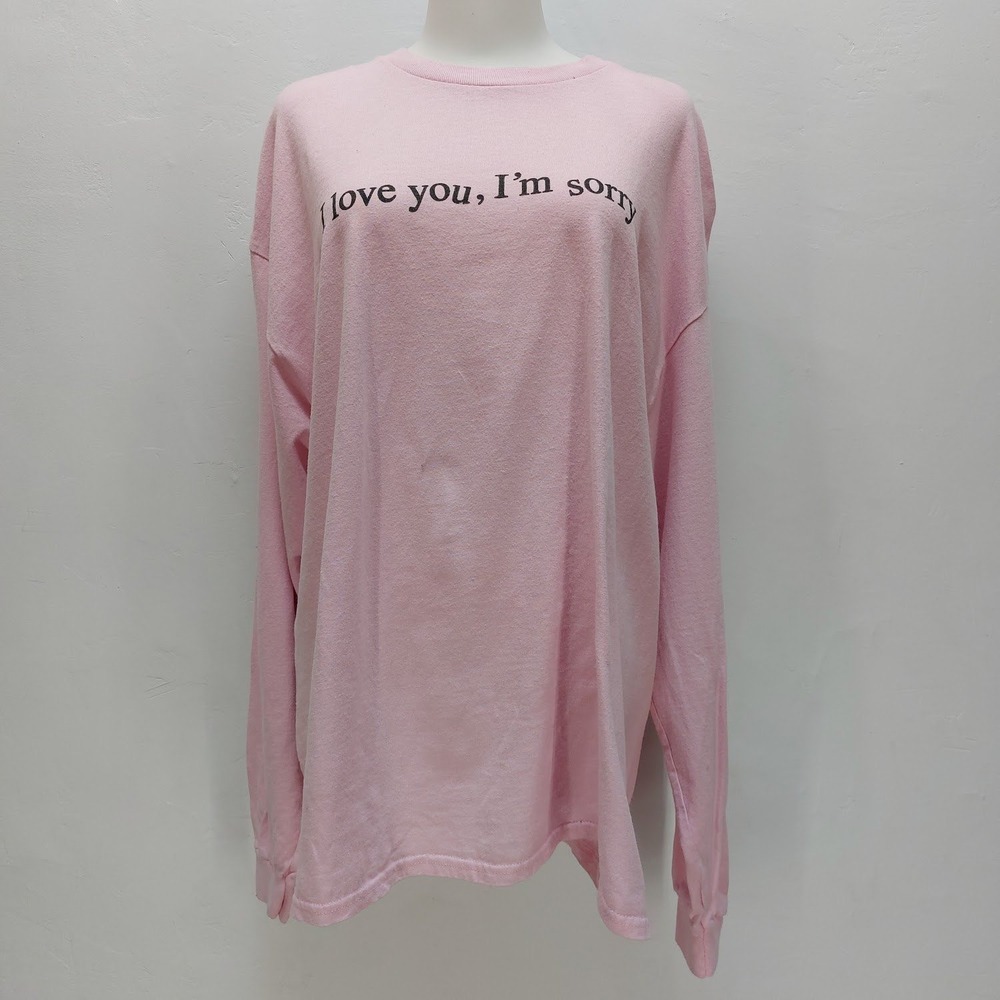 Gracie Abrams Long Sleeve T-Shirt Women's XL Pink I Love You I'm Sorry Tour Fan